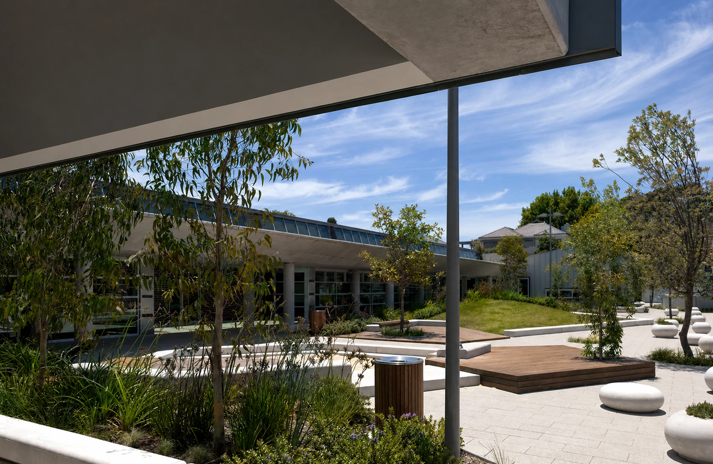 Completed landscape works at Cranbrook Junior School